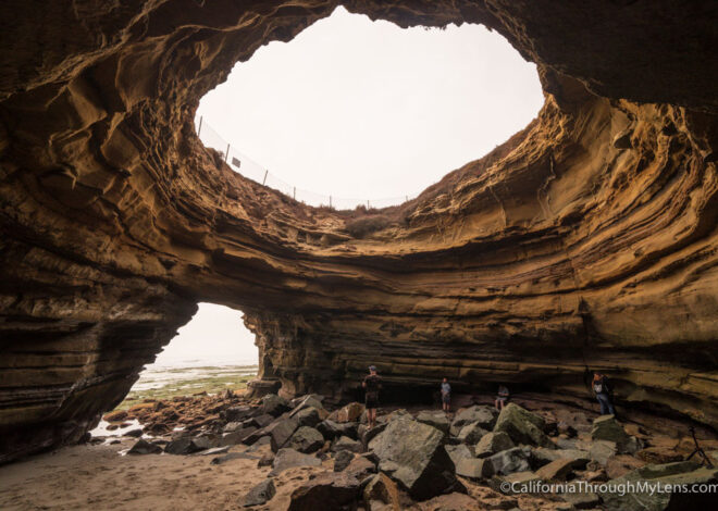 Sunset Cliffs Open Ceiling Sea Collapse San Diego